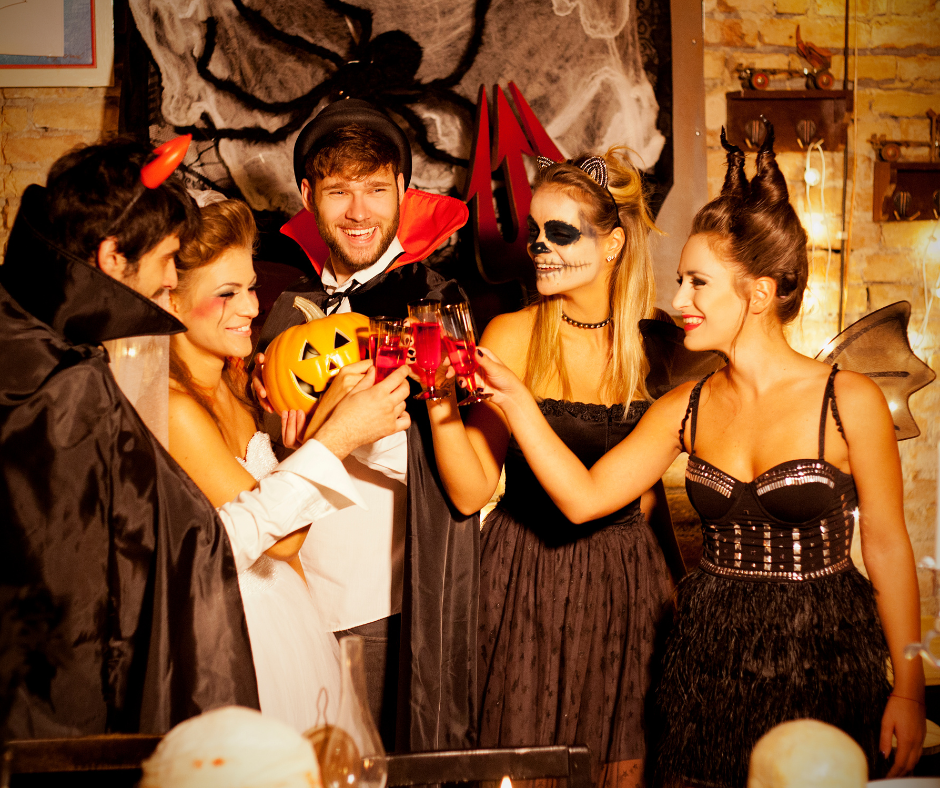 A group of Universal Orlando team members enjoying Halloween Horror Nights
