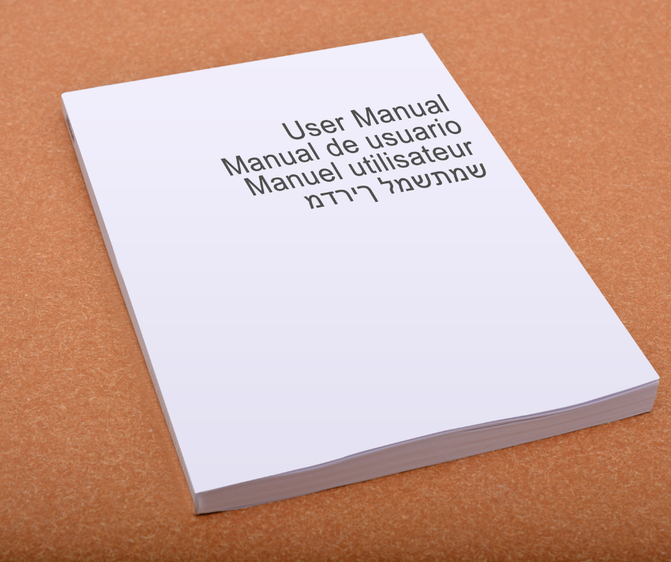 A user manual with technical language and visuals, helping users to understand the product