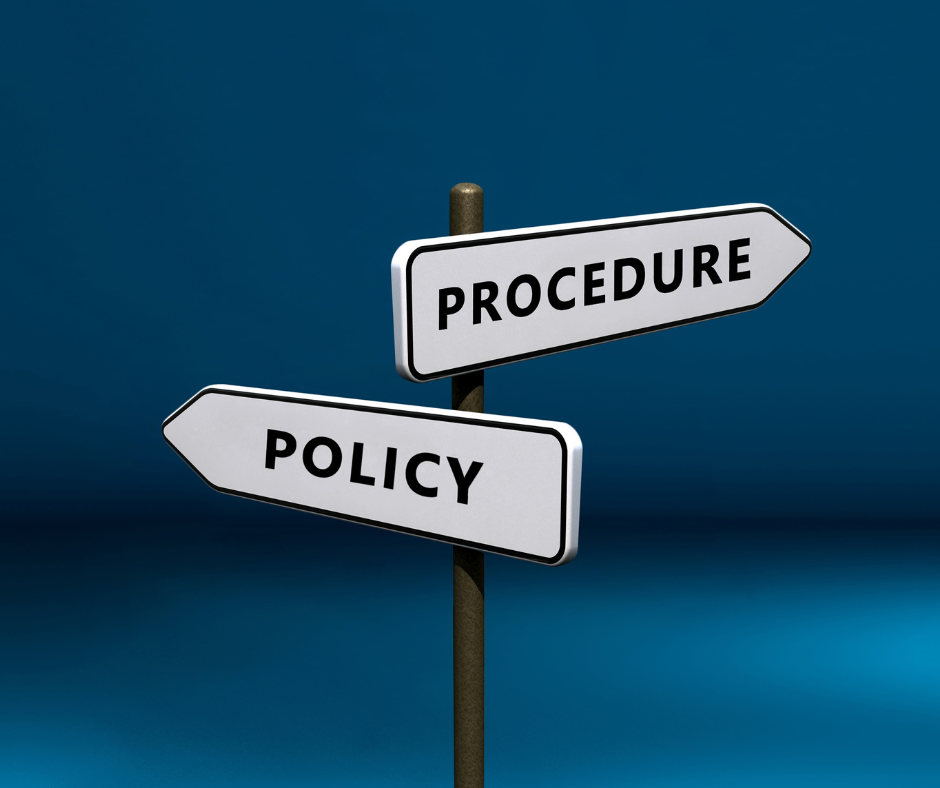 Illustration of key policies and procedures in a corporate setting