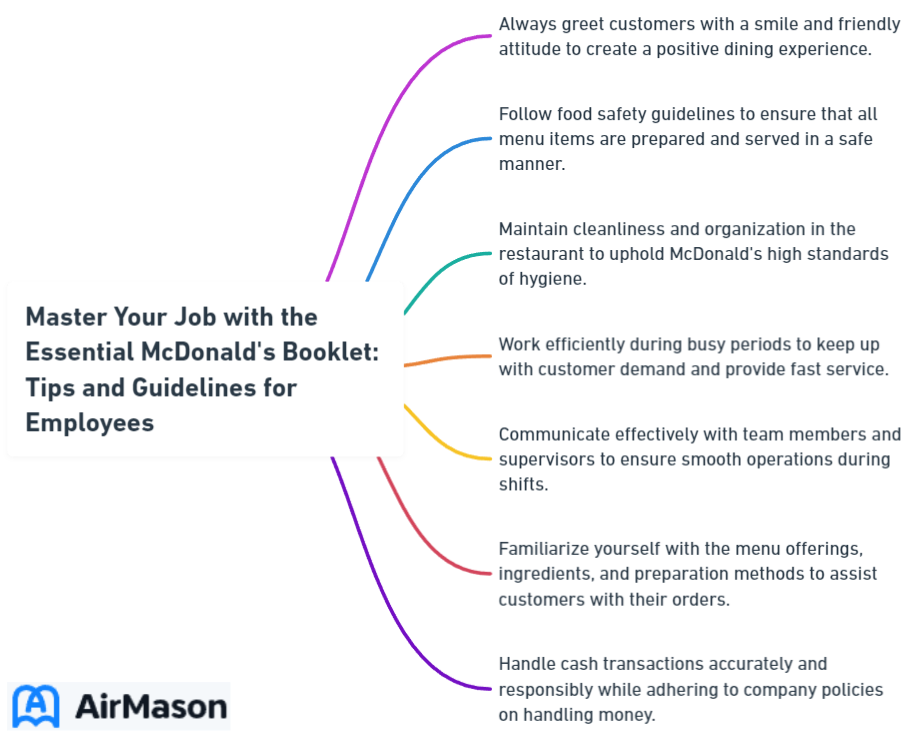 Master Your Job with the Essential McDonald's Booklet: Tips and Guidelines for Employees
